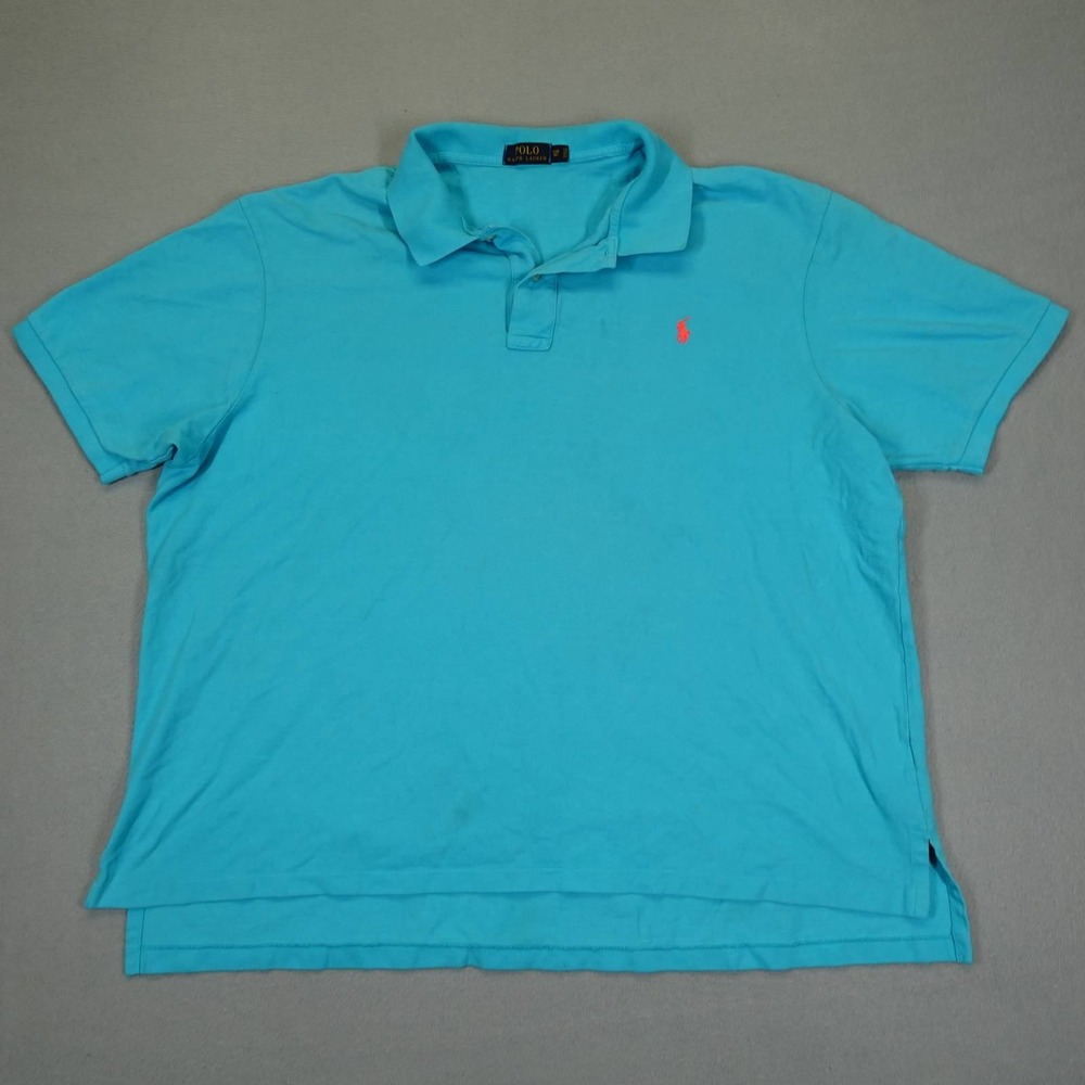 Polo Ralph Lauren Polo Shirt Mens 3XB Blue Short Sleeve Big & Tall Pony Logo